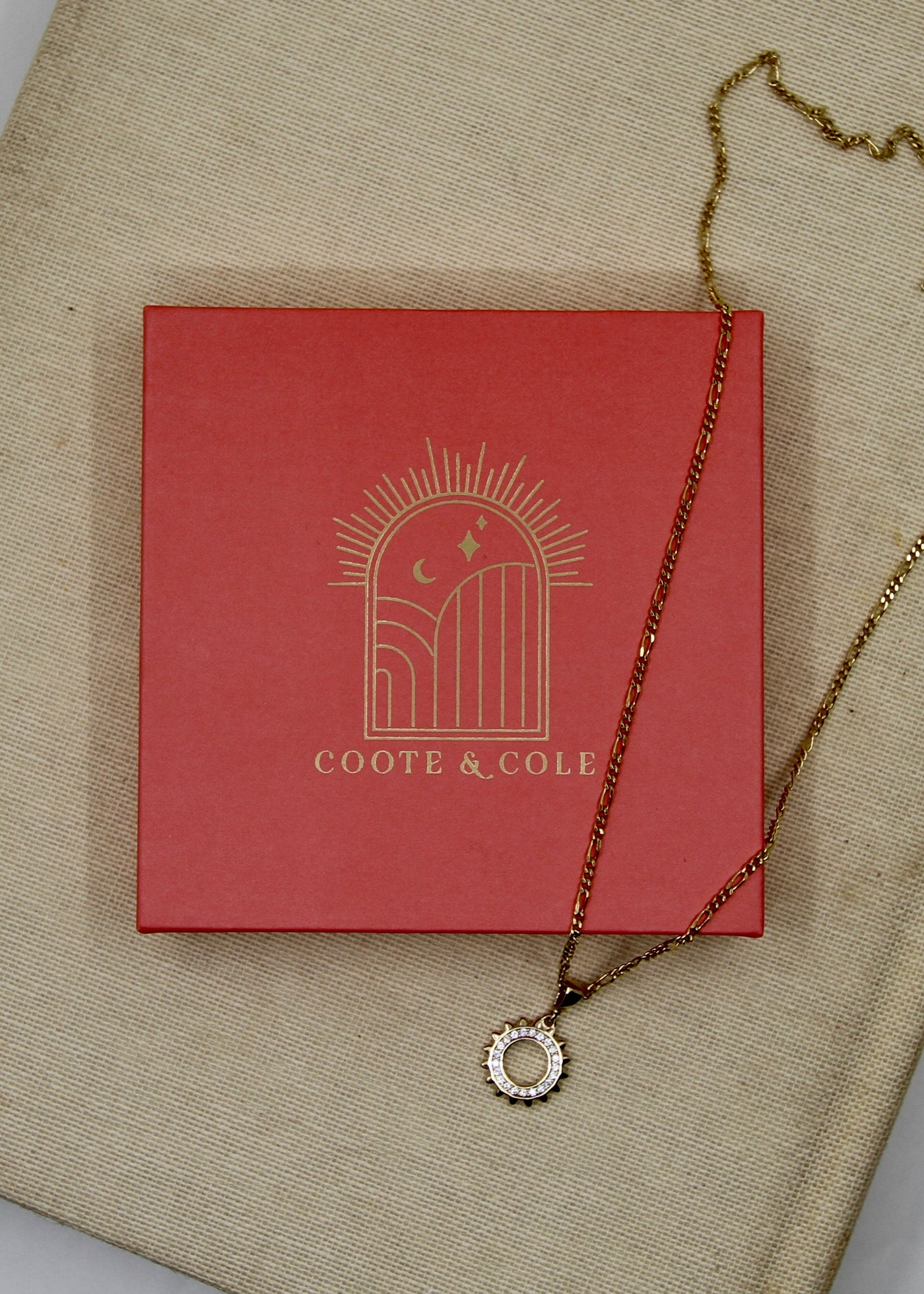 Au Soleil Pendant with Coote and Cole Packaging